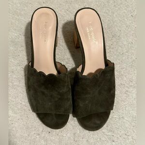 Kate Spade Blythe Scalloped Mule Sandles Green Size 8